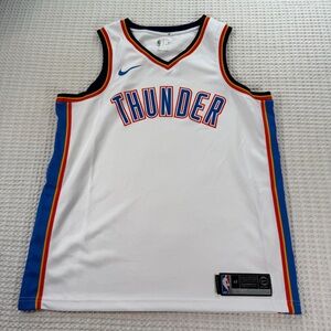 Nike Oklahoma City Thunder Jersey Men’s Size L White NBA Basketball